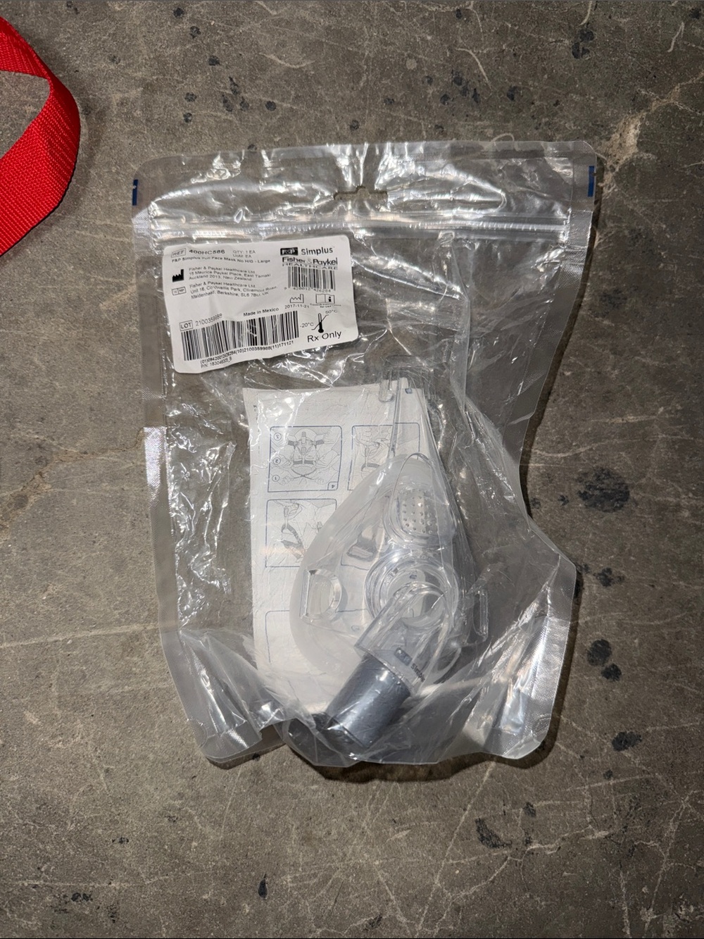 F&P Simplus Full Face Mask / NO Head Gear — Large